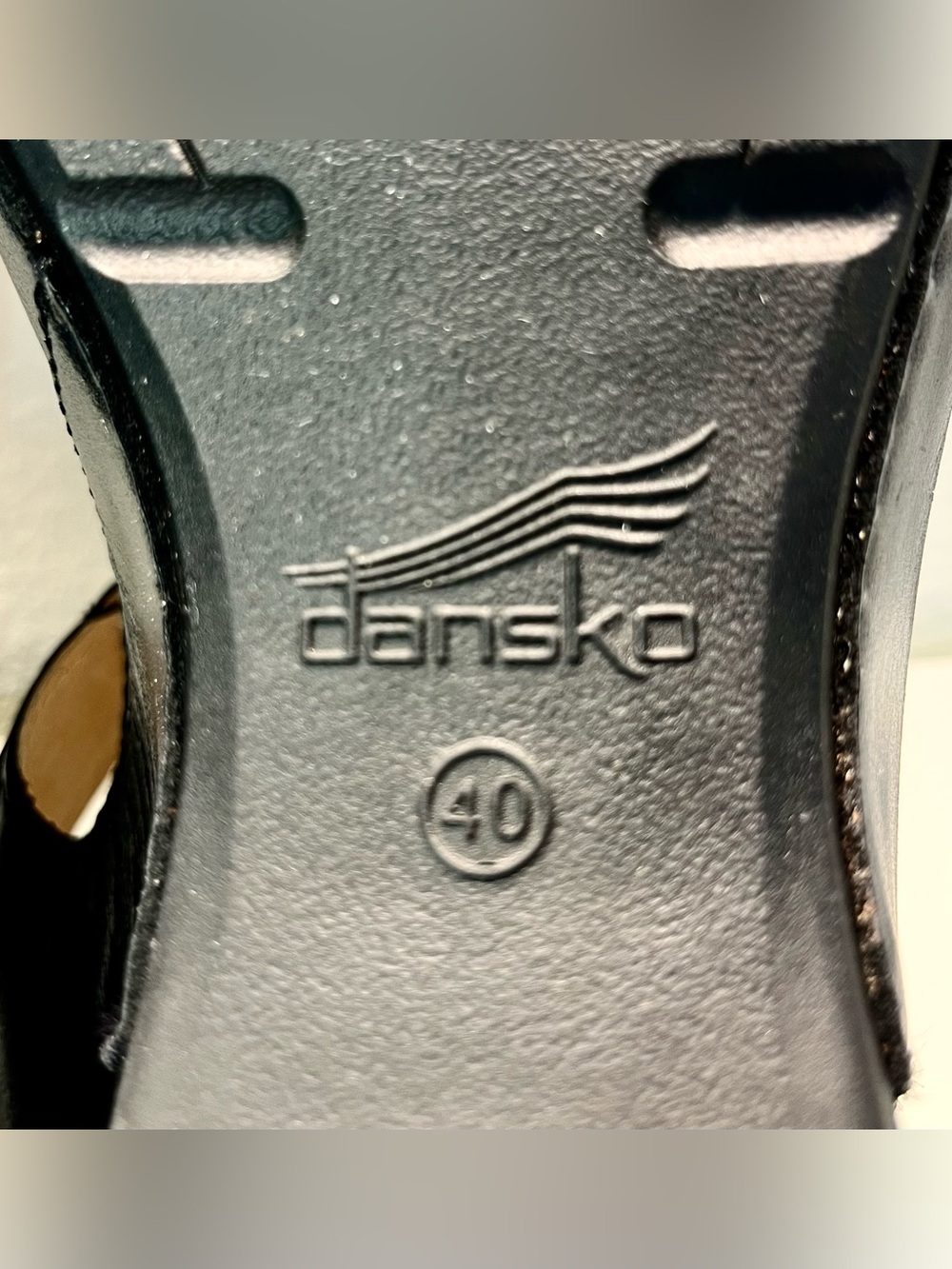 Dansko Tiana Black Women's Peep-Toe Wedge Sandals with Ankle Strap - Picture 9 of 9
